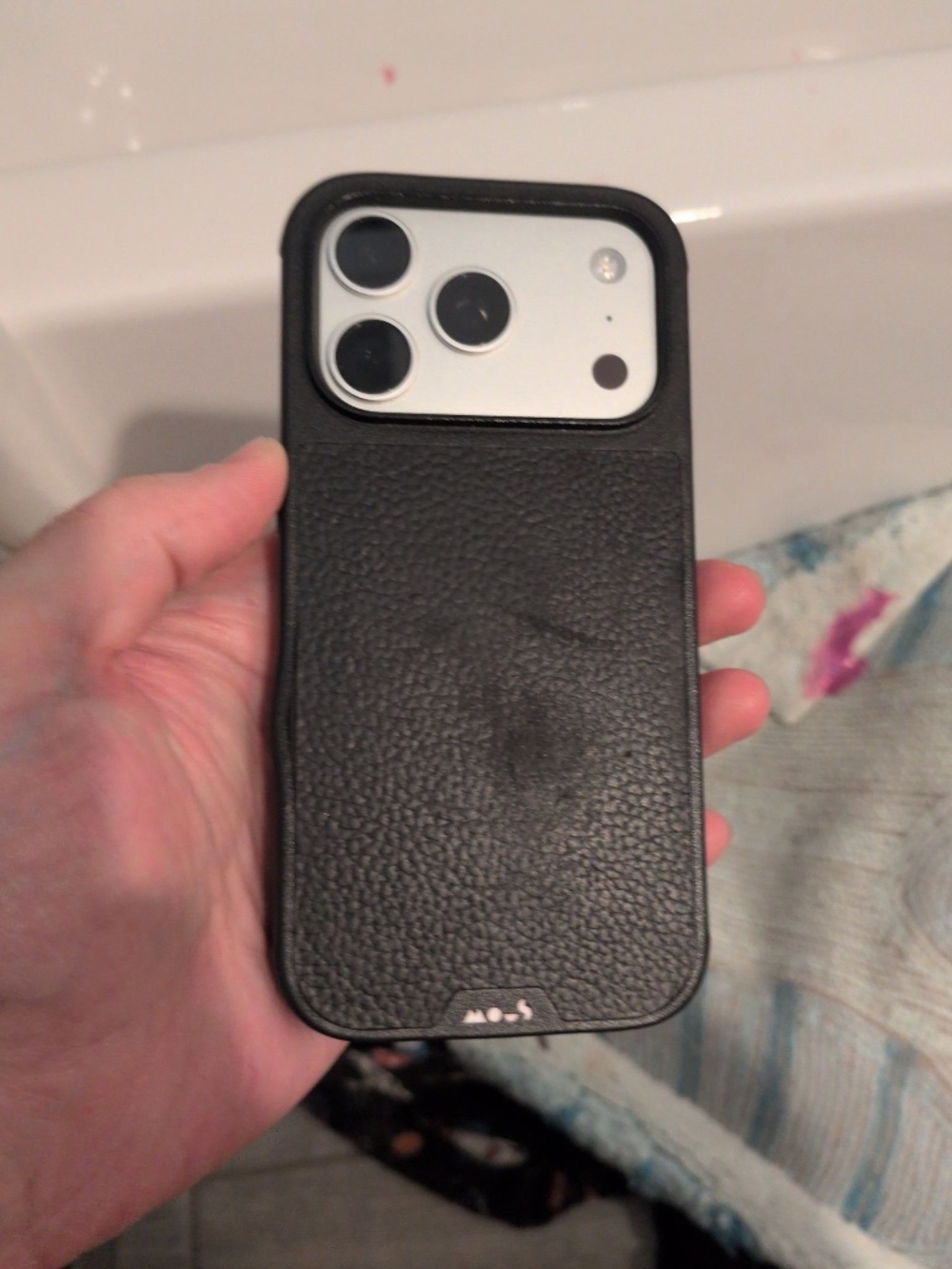 Mous Black Textured Protective Phone Case Cover